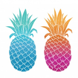 Pineapple Clipart teal 3 - 338 X 338 Free Clip Art stock ...