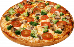 Large Pizza With Tomatoes transparent PNG - StickPNG