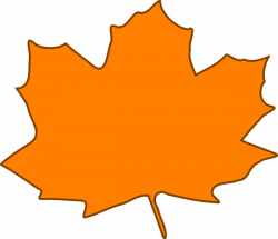 Orange Leaf, Brown Border Clip Art at Clker.com - vector clip art ...