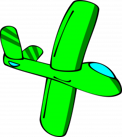 Clipart - Green cartoon glider