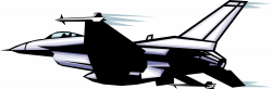 F16 Falcon Aircraft Banking Turn - Vector Image
