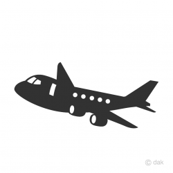 Cute Plane Silhouette Clipart Free Picture｜Illustoon