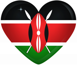 Kenya Large Heart Flag | Gallery Yopriceville - High-Quality Images ...