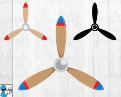 Airplane Propeller - Clipart / Cutting Files svg png jpg dxf digital  graphic Instant Download Commercial Use plane airplane 01130c