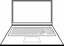 Laptop PNG Black And White Transparent Laptop Black And White.PNG ...