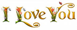 I love you PNG words download