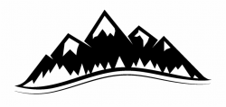 Mountain Transparent Images - Mountains Clipart Black And ...