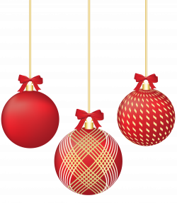 Christmas Red Ornaments PNG Clip Art Image | Gallery Yopriceville ...