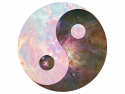 Galaxy yinyang clipart with transparent background mad...