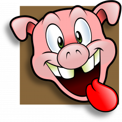 Clipart - Happy pig avatar