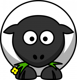 OnlineLabels Clip Art - Cartoon Sheep