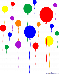 Birthday Party Balloons Transparent Clip Art - Sweet Clip Art