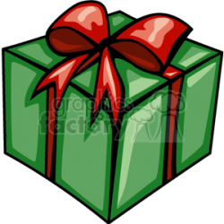 cartoon Christmas gift clipart. Royalty-free clipart # 142878