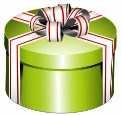Green Round Present Box with Bow PNG Clipart | Gallery Yopriceville ...