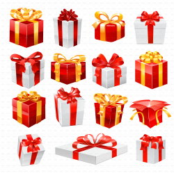Gifts Set. Vector by pokomeda | GraphicRiver