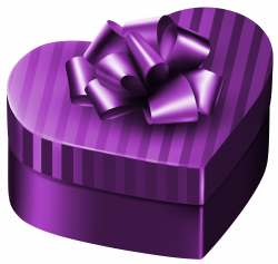 Purple Luxury Gift Box Heart PNG Clipart Image | Gallery ...
