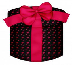 Black Kiss Round Gift Box PNG Clipart | BOXES | Pinterest | Kiss ...