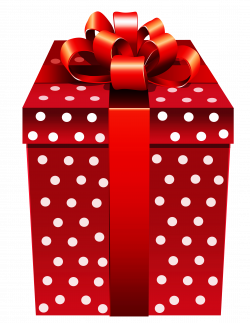 Red Dotted Present PNG Clipart | Gallery Yopriceville - High ...
