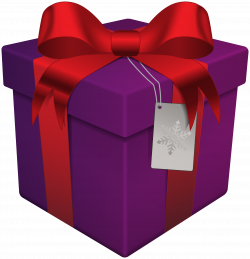Christmas Gift Box Purple Transparent PNG Clip Art | Gallery ...