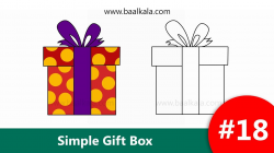 How to Draw: Simple Gift Box or Present Box Drawing - Easy step by step