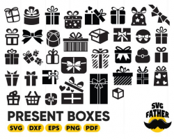 GIFT BOX SVG, gift box clipart, present svg, gift box cut ...
