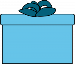 Clipart - Present in blue