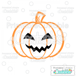 Scary Jack O Lantern Halloween Pumpkin Free SVG Cutting File ...