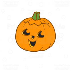 Cute Halloween Pumpkin Free SVG Cutting File & Clipart