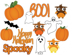 Pumpkin clipart, Halloween clipart, owl clipart, ghost clipart, Halloween  clip art, cute ghosts, Pumpkin clip art, Commercial Use