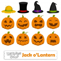 Jack O Lantern Clipart Pumpkin Clipart Halloween Clipart Halloween Digital  Pumpkin Printable art Halloween Pumpkin Clipart Halloween