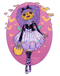 Halloween lolita. This is super cute! I love the purple and orange ...