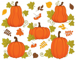 Pumpkins Clipart - Vector Pumpkins Clipart, Pumpkin Clipart, Fall Clipart,  Harvest Clipart, Pumpkin Clip Art, Pumpkin Clip Art