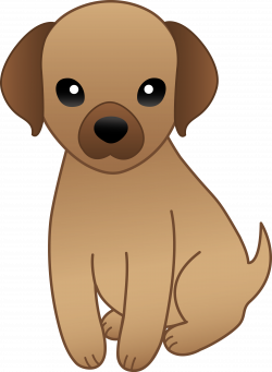 Little Brown Puppy - Free Clip Art