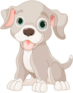Clip Art Grey Puppy Dog - Pictures of Dogs