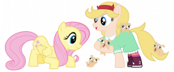 857220 - artist:tizerfiction, crossover, fluttershy, ponified, puppy ...