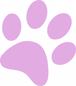 Pink clipart paw print - Pencil and in color pink clipart paw print