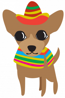 Chihuahua clipart sombrero - Pencil and in color chihuahua clipart ...