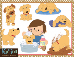 Playful Puppy, Dog Clip-Art | klip art | Dog clip art, Dog ...