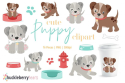 Puppy Clipart, Dog Clipart, Cute Puppies, Printable, Commercial Use