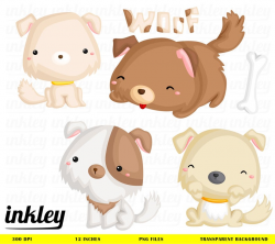 Dog Puppies Clipart, Dog Puppies Clip Art, Dog Puppies Png, Puppies  Clipart, Pet Dog Clipart, Home Pet Dog Clipart, Digital Art, Bone, Cute