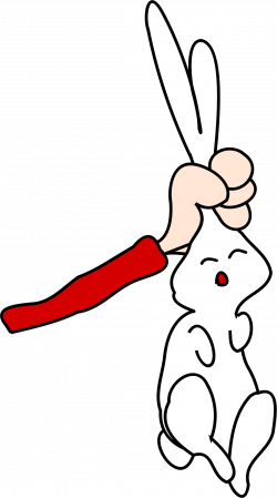 Clipart - Hanging Rabbit 2