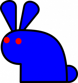 Blue Rabbit Clip Art at Clker.com - vector clip art online, royalty ...