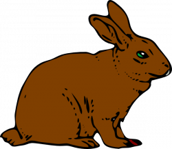 Brown Rabbit Clip Art N2 free image