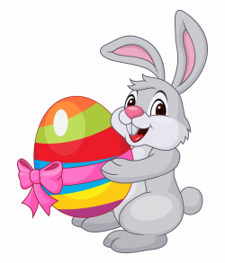 Easter Bunny Mail - Easter Bunny With Eggs Clipart {#4269604 ...