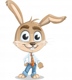 Vector Rabbit Cartoon Character - Bernie the Business Bunny ...
