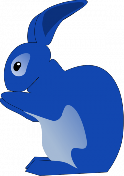 Blue Rabbit Clipart