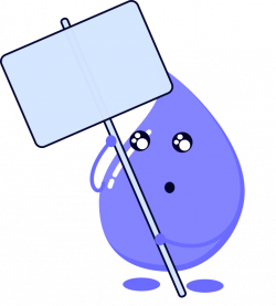 Clipart - Water Drop Placard