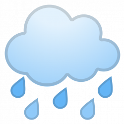 Cloud with rain Icon | Noto Emoji Travel & Places Iconset | Google
