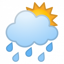 Sun behind rain cloud Icon | Noto Emoji Travel & Places Iconset | Google