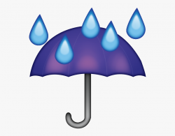 Umbrella Rain Clipart - Rain Emoji Png #67502 - Free ...